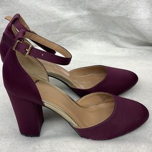 A.n.dewy new satin block heels ladies sz 8.5